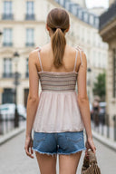 MULTI-COLOR SMOCKING TOP