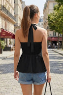 POM-POM TUBE HALTER TOP