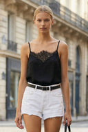 VINTAGE EYELASH LACE CAMISOLE TOP
