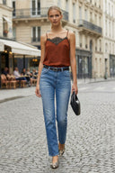 VINTAGE EYELASH LACE CAMISOLE TOP