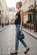 IVY EMBROIDERED BUBBLE LINEN TOP