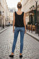 IVY EMBROIDERED BUBBLE LINEN TOP
