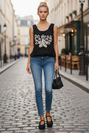 IVY EMBROIDERED BUBBLE LINEN TOP