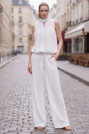 LILY WEAVE GAUZE BUBBLE TOP