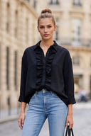 SIENNA FRONT RUFFLE BLOUSE