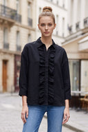 SIENNA FRONT RUFFLE BLOUSE