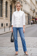 SIENNA FRONT RUFFLE BLOUSE