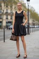 MILA CRINKLE BUBBLE DRESS