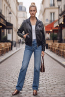 ROXIE MOTO ZIP UP JACKET