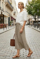 A-LINE Midi Skirt