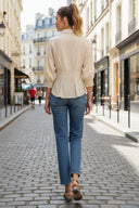 Dart Detail 3/4 Sleeve Button Down Blouse