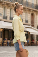 Dart Detail 3/4 Sleeve Button Down Blouse