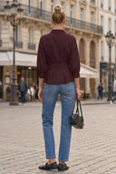 Dart Detail 3/4 Sleeve Button Down Blouse