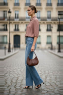 Cut Out Yoke Detail Blouse