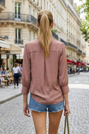 Multi-Color Yoke Embroidered Blouse