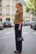 CAMILA RUFFLE ZIP BLOUSE