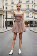 Tube Bubble Dress with Twisted Rope Belt