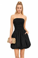 Tube Bubble Dress with Twisted Rope Belt