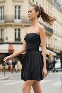 Tube Bubble Dress with Twisted Rope Belt