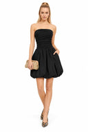 Tube Bubble Dress with Twisted Rope Belt