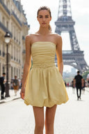 Tube Bubble Dress with Twisted Rope Belt