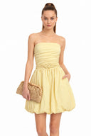 Tube Bubble Dress with Twisted Rope Belt