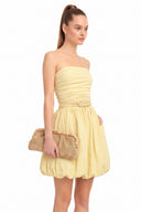 Tube Bubble Dress with Twisted Rope Belt