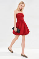 Tube Bubble Dress with Twisted Rope Belt