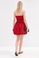 Tube Bubble Dress with Twisted Rope Belt