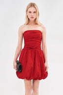 Tube Bubble Dress with Twisted Rope Belt