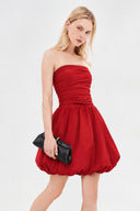 Tube Bubble Dress with Twisted Rope Belt