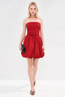 Tube Bubble Dress with Twisted Rope Belt