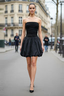 Tube Bubble Dress with Twisted Rope Belt