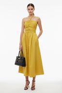 Front Knot Detail Midi Dress