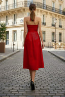 Front Knot Detail Midi Dress