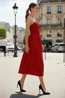 Front Knot Detail Midi Dress