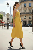 Front Knot Detail Midi Dress