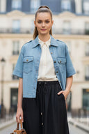 Oversized Half Sleeve Denim Jacket