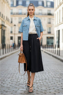 Oversized Half Sleeve Denim Jacket