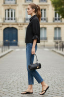 3/4 Sleeve Zip Up Jacket