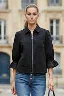 3/4 Sleeve Zip Up Jacket