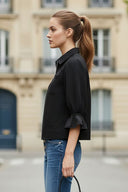 3/4 Sleeve Zip Up Jacket