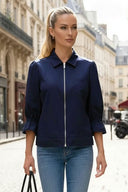 3/4 Sleeve Zip Up Jacket