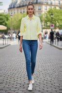 3/4 Sleeve Zip Up Jacket