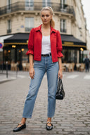3/4 Sleeve Zip Up Jacket