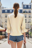 3/4 Sleeve Zip Up Jacket