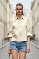 3/4 Sleeve Zip Up Jacket