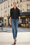 3/4 Sleeve Zip Up Jacket