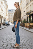 3/4 Sleeve Zip Up Jacket