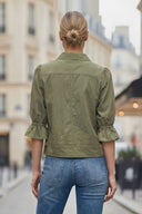 3/4 Sleeve Zip Up Jacket
